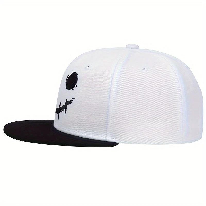Casquette Hip-Hop Noire à Smiley Brodé - LSDLBoutique