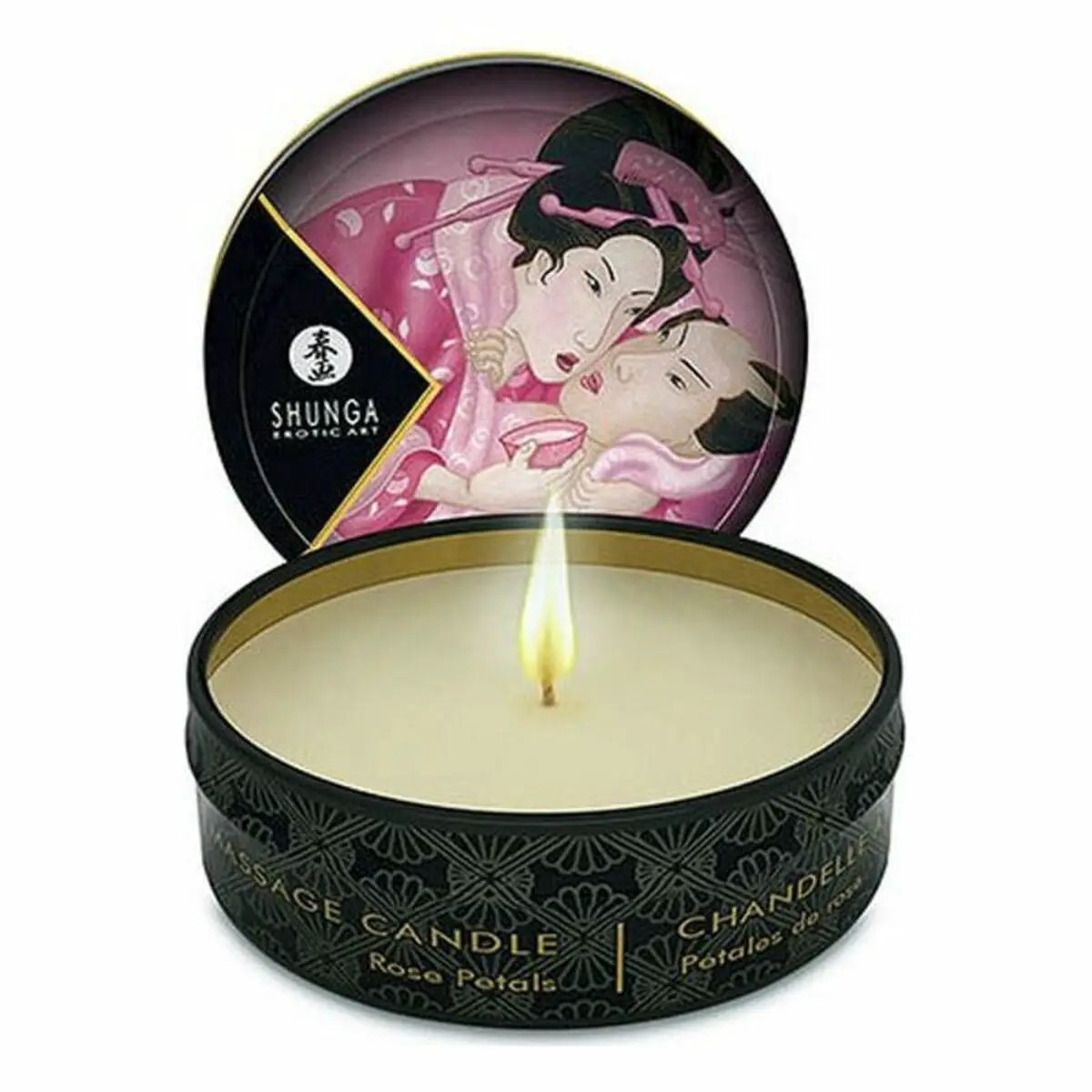 Bougie de massage Shunga 11568 30 ml Roses - LSDLBoutique