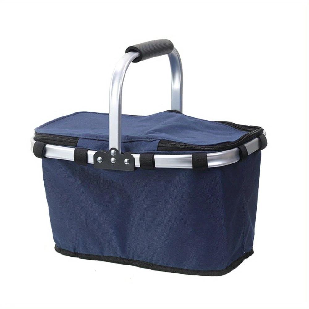 Panier Isotherme Pliant Avec Couvercle Zip Aluminium Oxford – vue 6 | Les Secrets de Léa