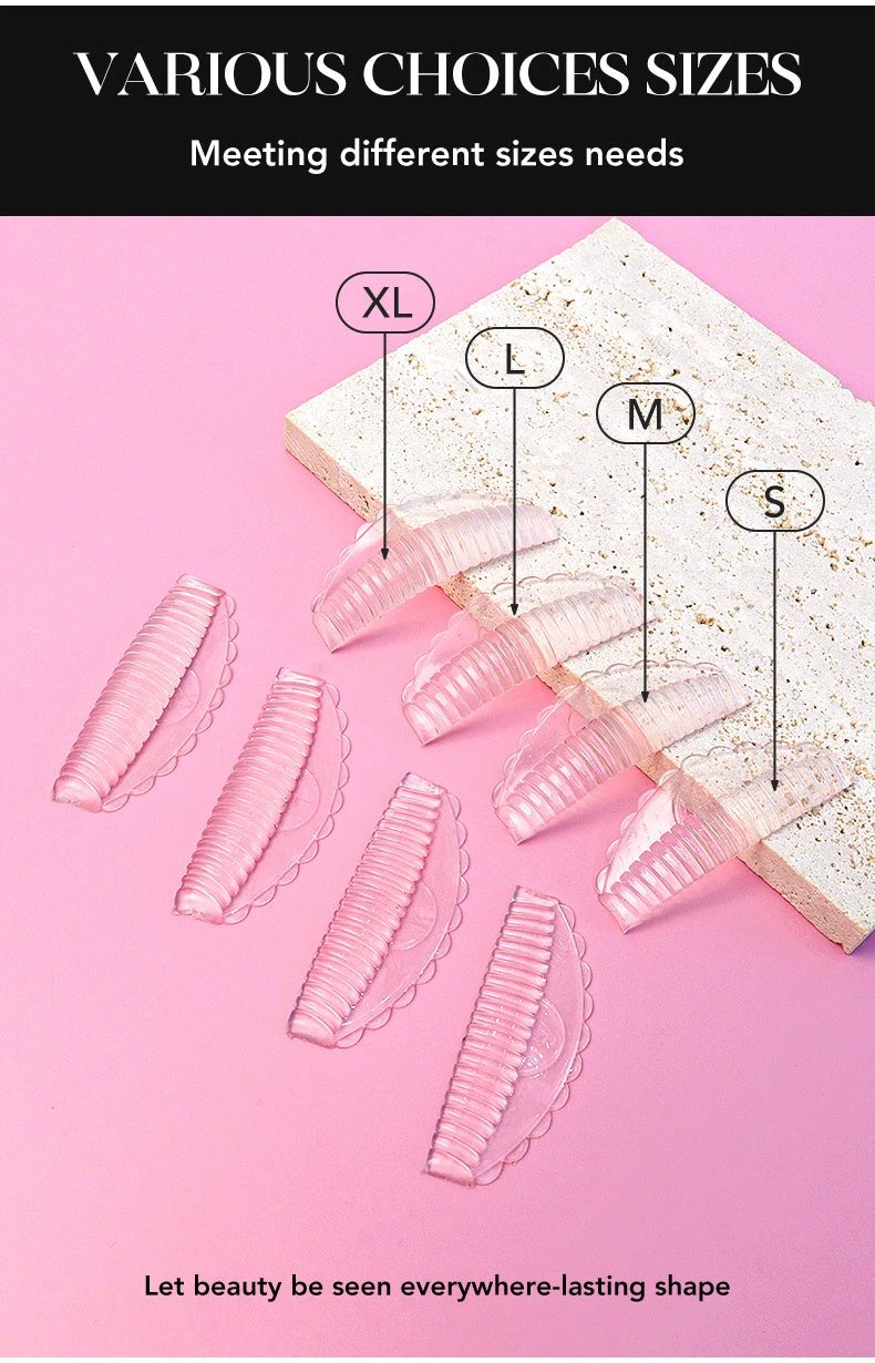 Set De 8 Pads De Rehaussement De Cils En Silicone Hypoallergénique Réutilisables Pour Lifting Précis Et Durable - LSDLBoutique