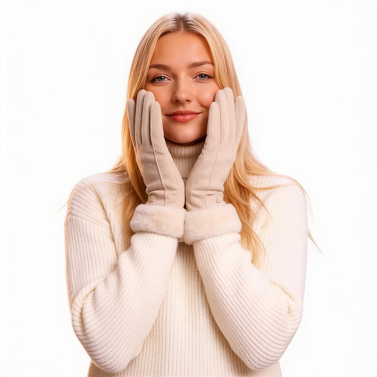 Gants d'hiver tactiles doublés peluche – 4 coloris