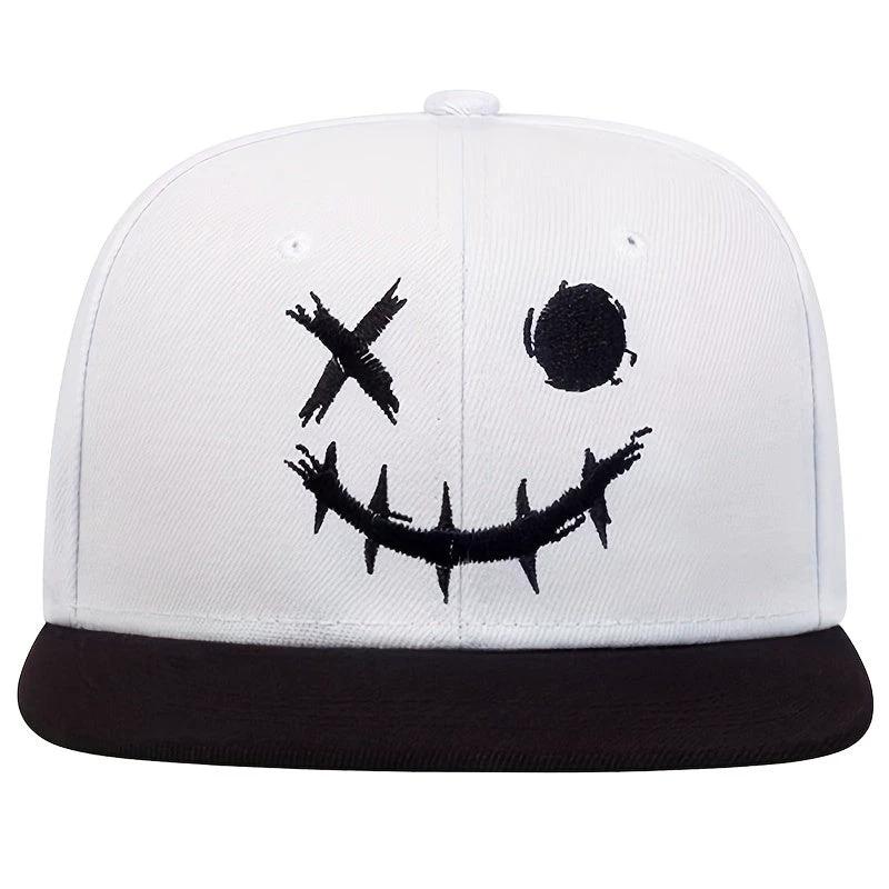 Casquette Hip-Hop Noire à Smiley Brodé - LSDLBoutique