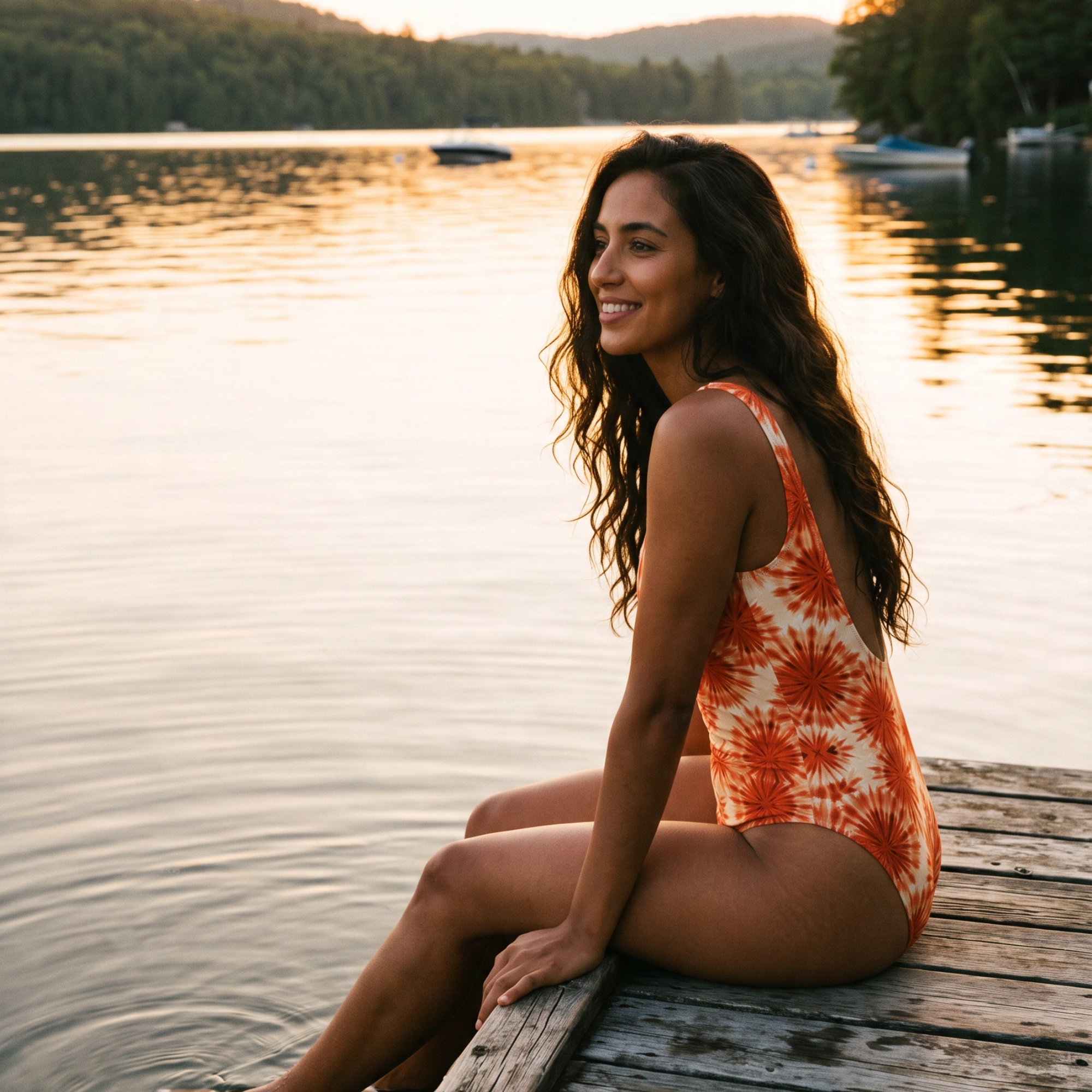Sporty Backless One-Piece Swimsuit – Maren