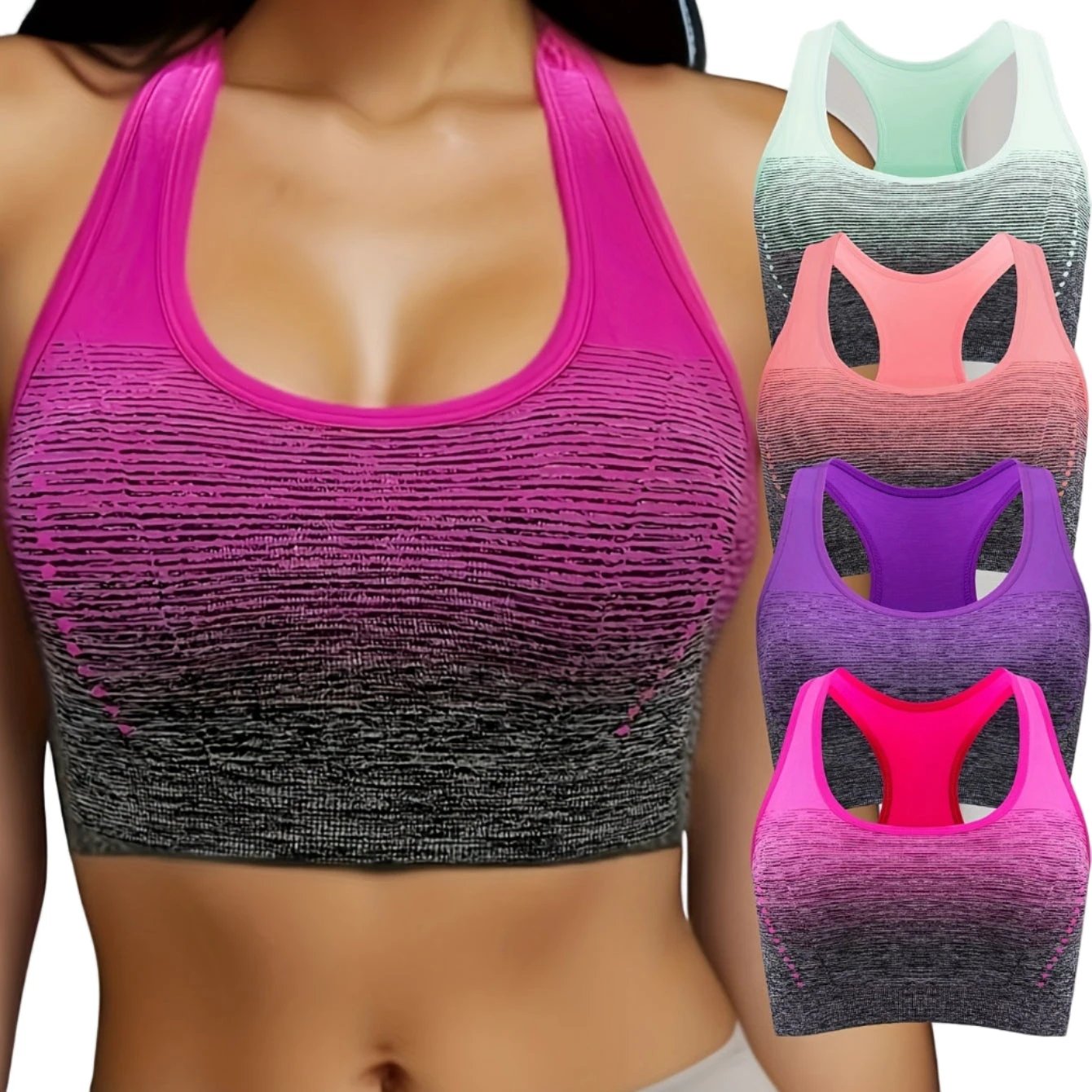 Lot de 4 Brassières de Sport Femme – Dos Croisé - LSDLBoutique