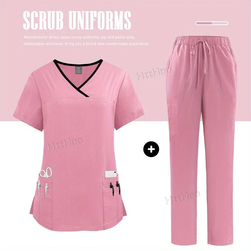 CareFit Tunique Médicale Femme Col V Pantalon Séchage Rapide - LSDLBoutique