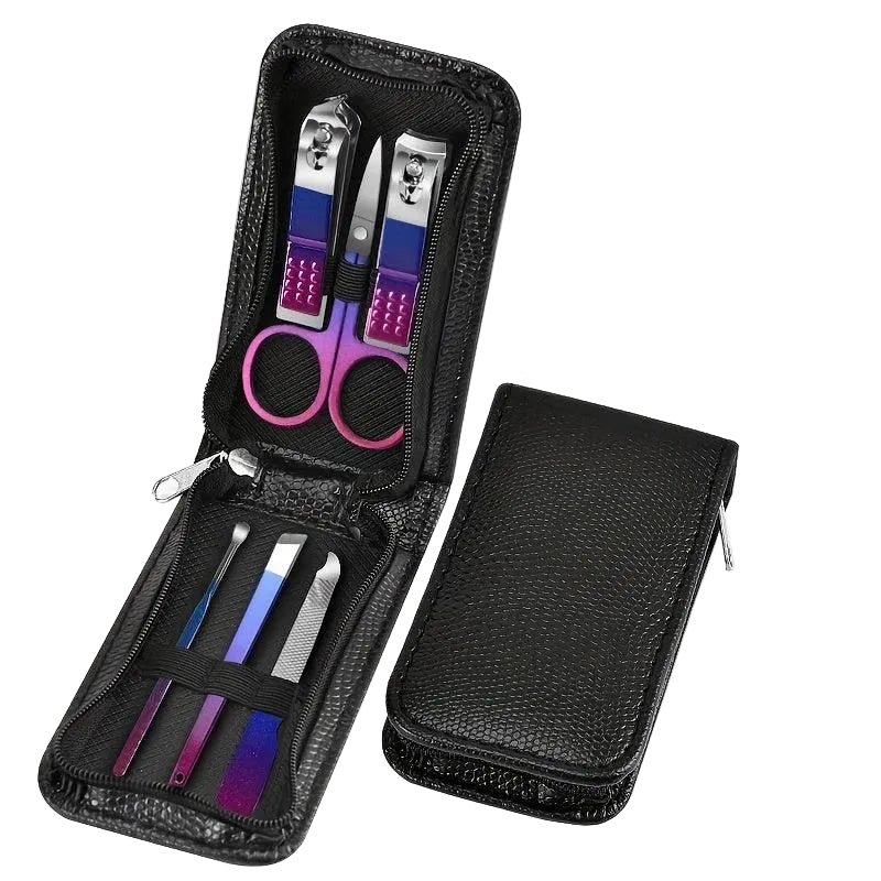 Set Manucure Pédicure en Acier Inoxydable avec Étui - LSDLBoutique