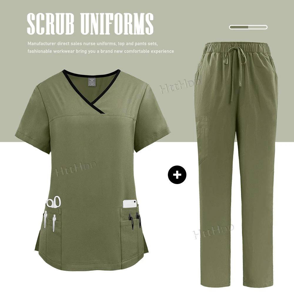 CareFit Tunique Médicale Femme Col V Pantalon Séchage Rapide - LSDLBoutique