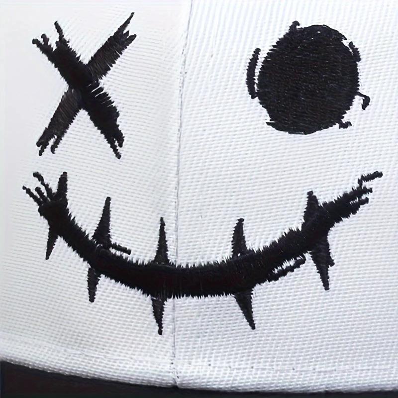 Casquette Hip-Hop Noire à Smiley Brodé - LSDLBoutique