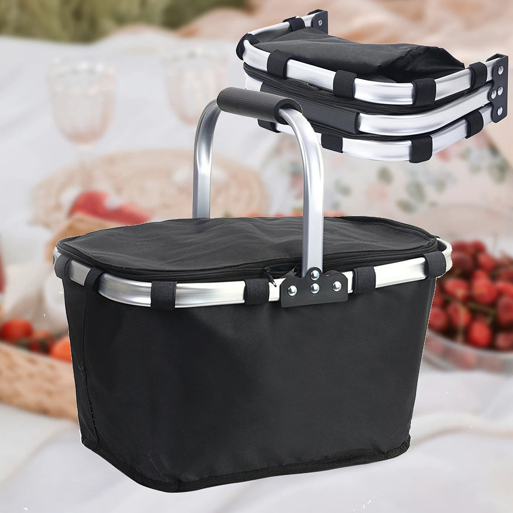 Panier Isotherme Pliant Avec Couvercle Zip Aluminium Oxford – vue 3 | Les Secrets de Léa