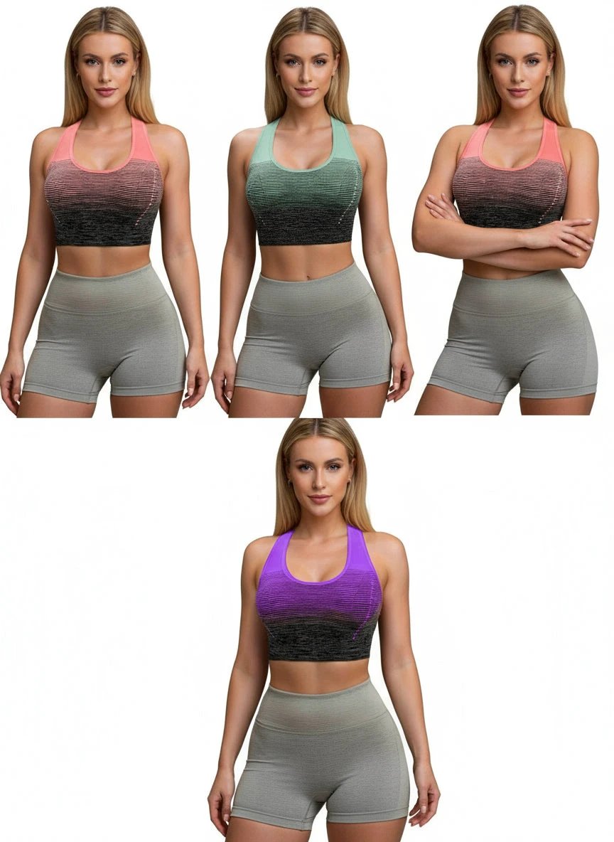 Lot de 4 Brassières de Sport Femme – Dos Croisé - LSDLBoutique