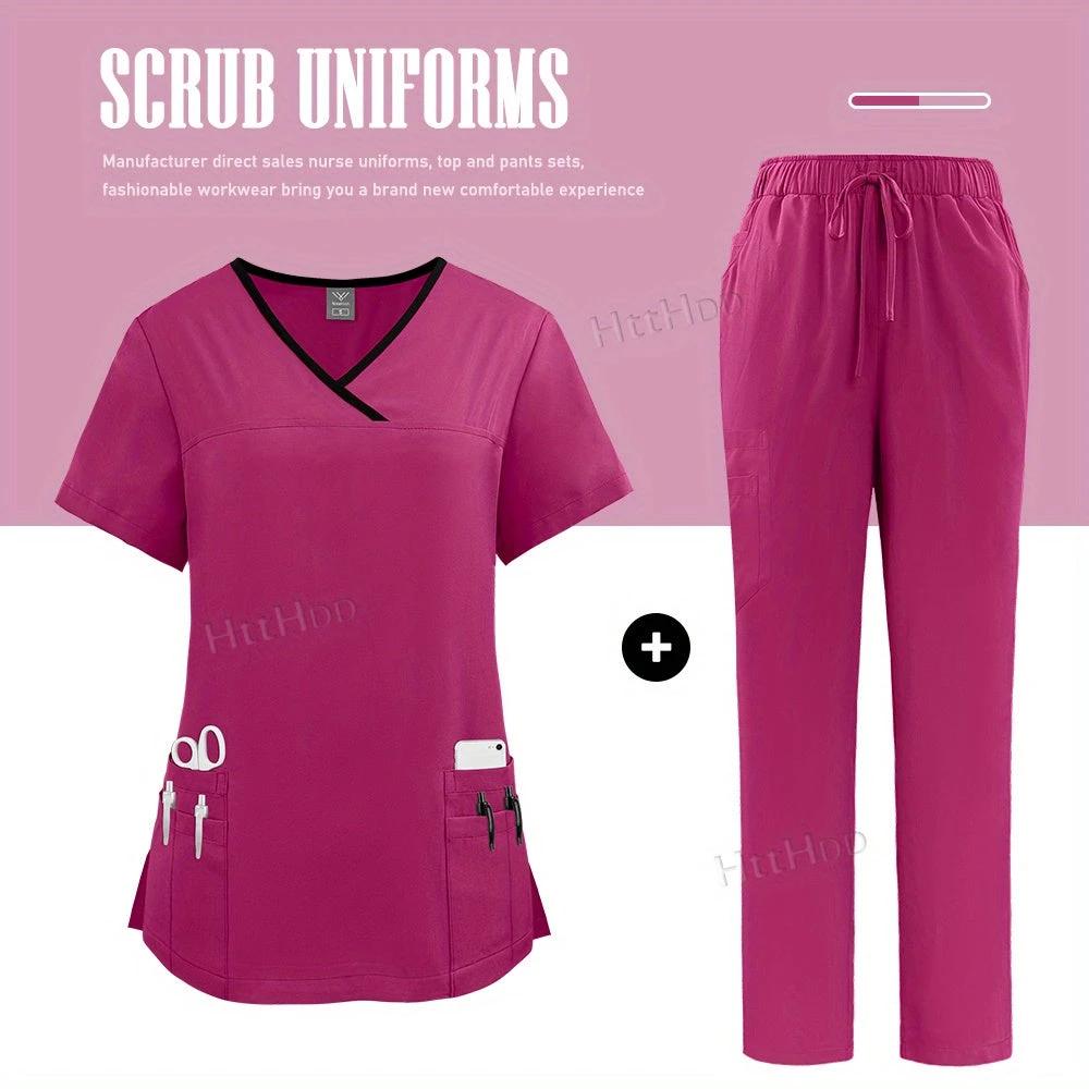 CareFit Tunique Médicale Femme Col V Pantalon Séchage Rapide - LSDLBoutique