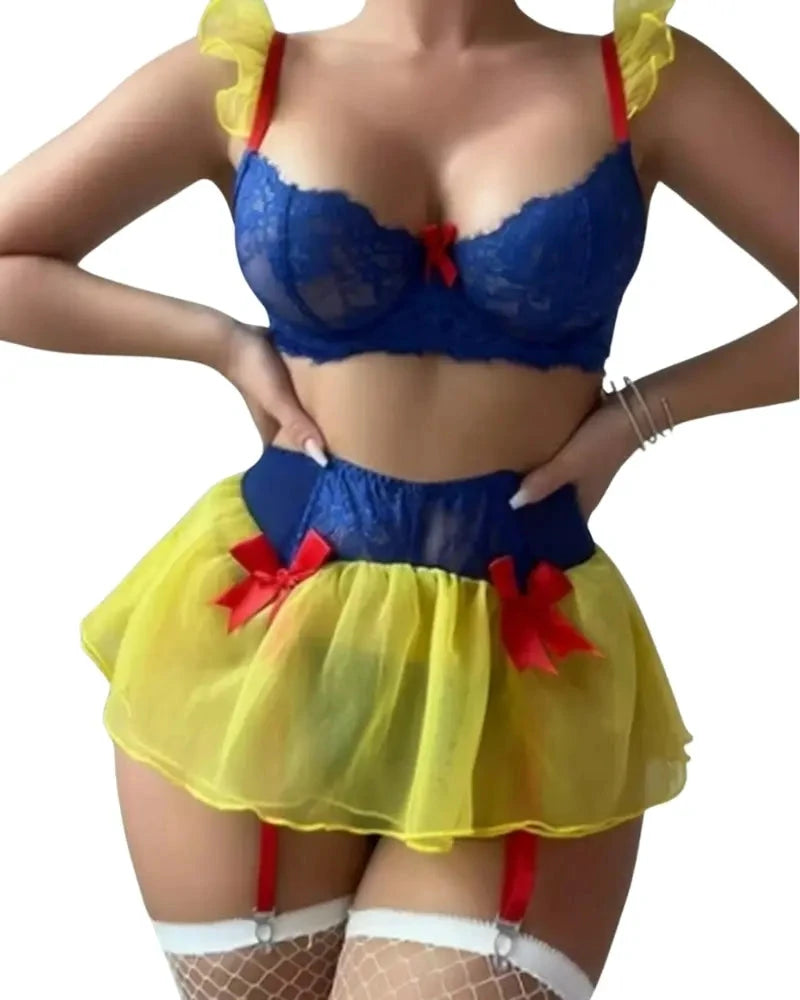 Les Secrets de Léa – Ensemble lingerie dentelle enchantée – Blanche - LSDLBoutique