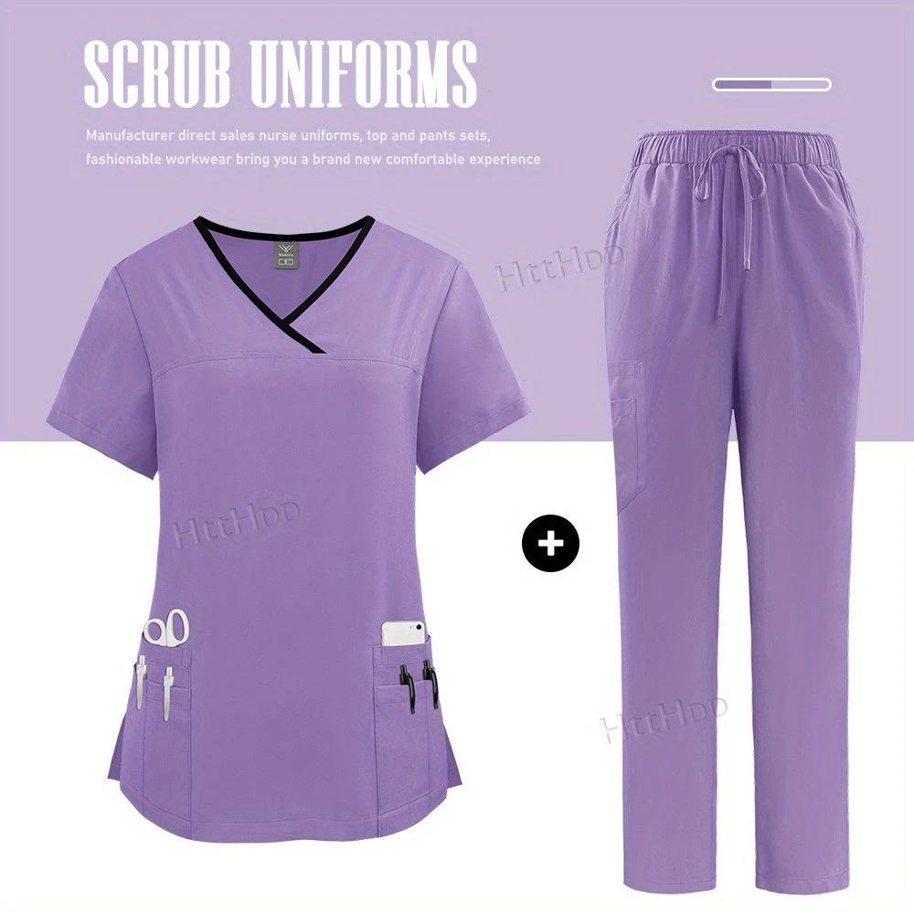 CareFit Tunique Médicale Femme Col V Pantalon Séchage Rapide - LSDLBoutique