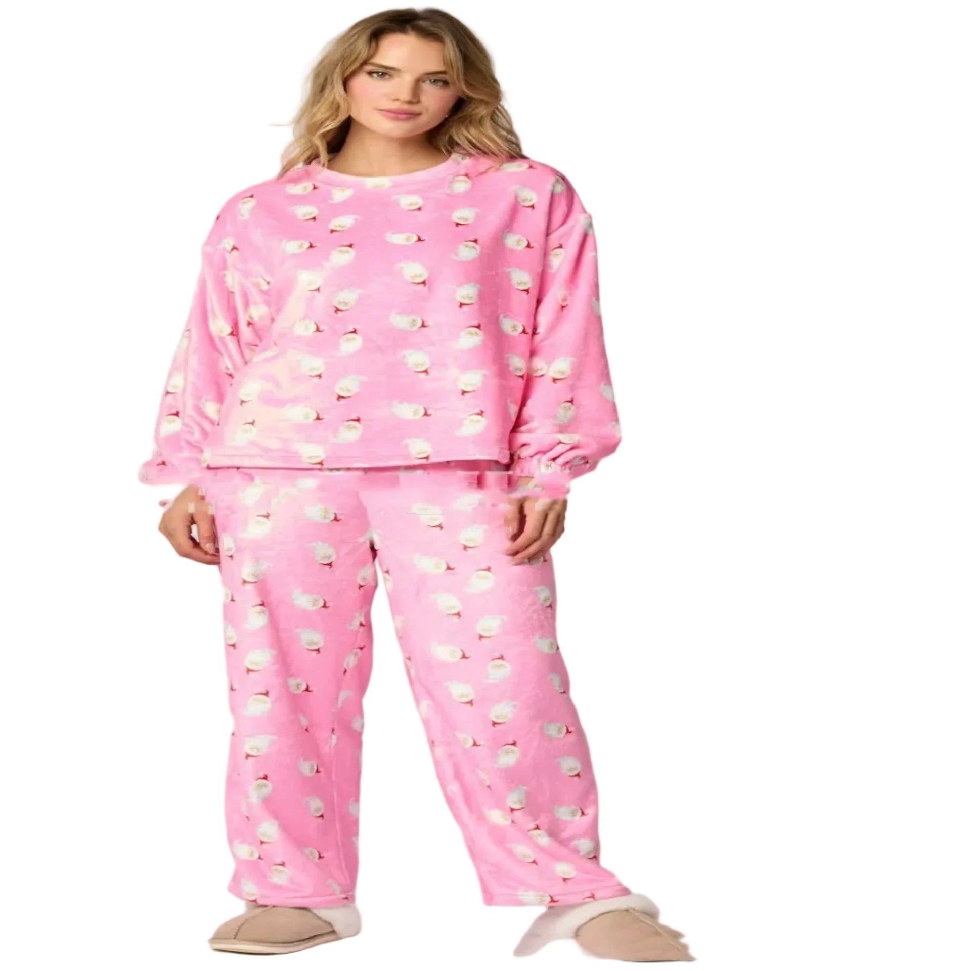Les Secrets de Léa – Pyjama chaud en peluche à carreaux – Dorothée