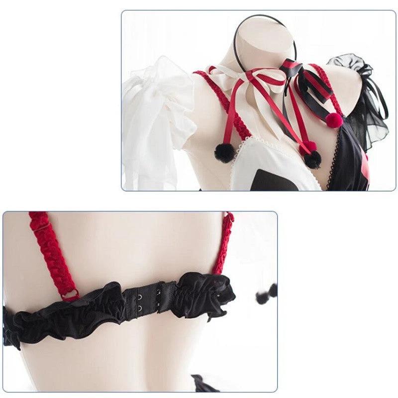 Les Secrets de Léa - Ensemble Lingerie Carte à Jouer Dentelle Noire - Pallas - LSDLBoutique