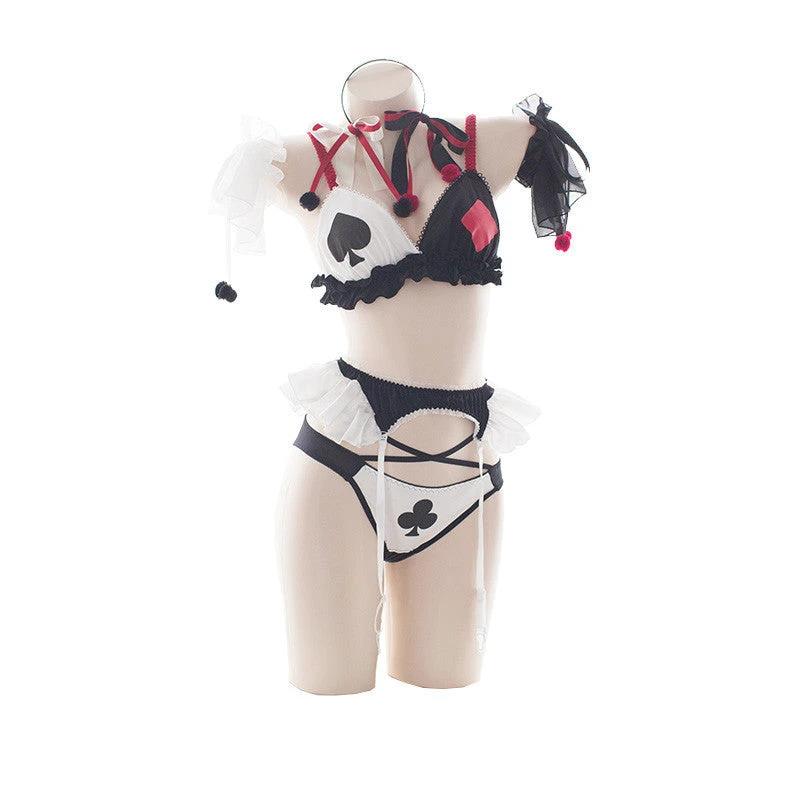 Les Secrets de Léa - Ensemble Lingerie Carte à Jouer Dentelle Noire - Pallas - LSDLBoutique