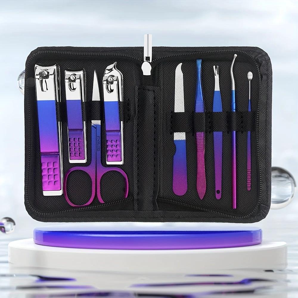 Set Manucure Pédicure en Acier Inoxydable avec Étui - LSDLBoutique
