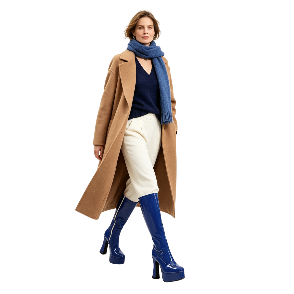 Bottes femme genou haut – Talon carré épais et plateforme – vue 4 | Les Secrets de Léa