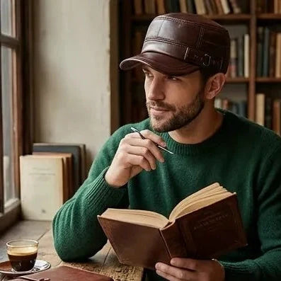 Casquette d'hiver en cuir véritable - LSDLBoutique