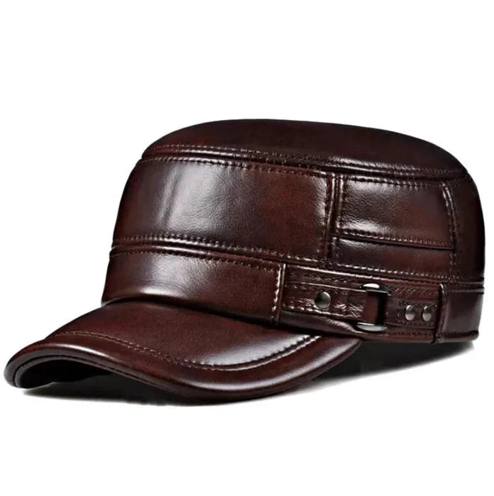 Casquette d'hiver en cuir véritable - LSDLBoutique