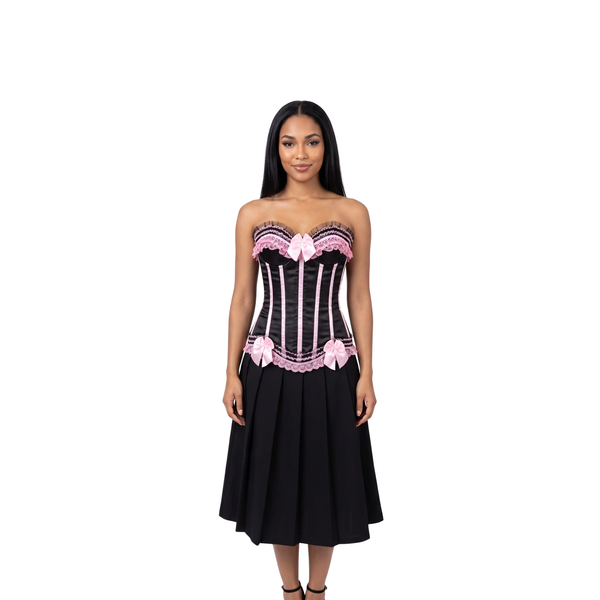Corset gothique dentelle avec bustier overbust – Swann