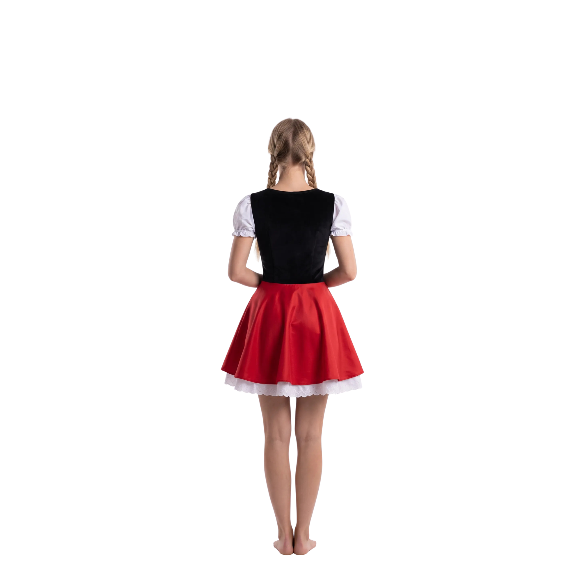 Little Red Riding Hood Costume – Women's Dress and Cape Cosplay Fairy Tale Outfit