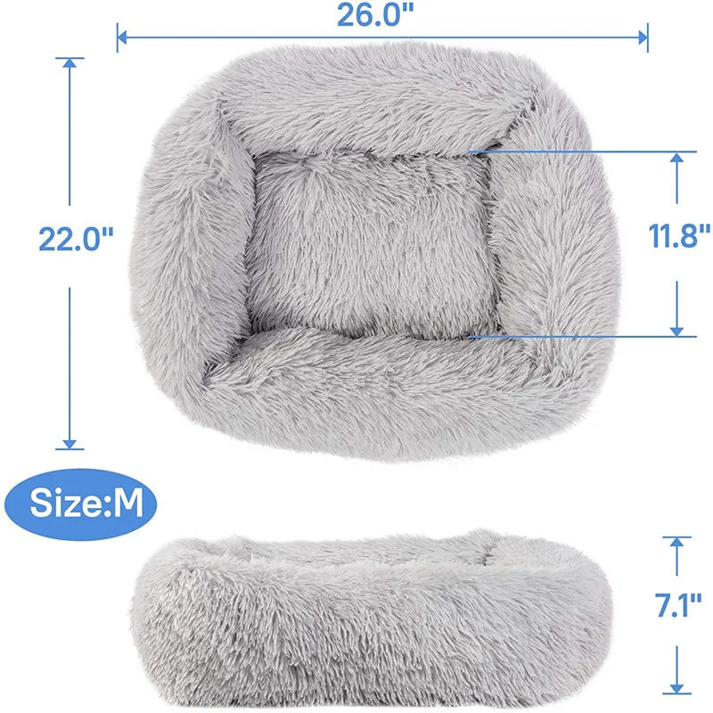 Lit pour chien carré – Peluche lavable - LSDLBoutique
