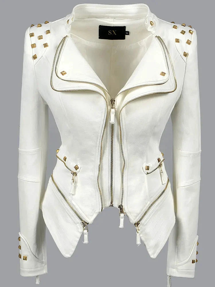 Veste Gothique en Denim Gris pour Femme - LSDLBoutique