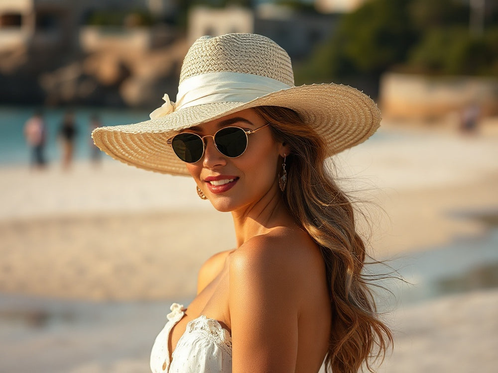 The essential accessory: the wide-brimmed straw beach hat