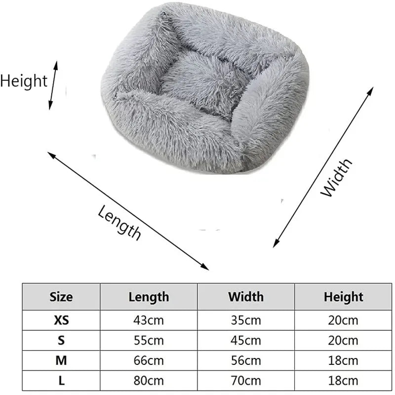 Lit pour chien carré – Peluche lavable - LSDLBoutique