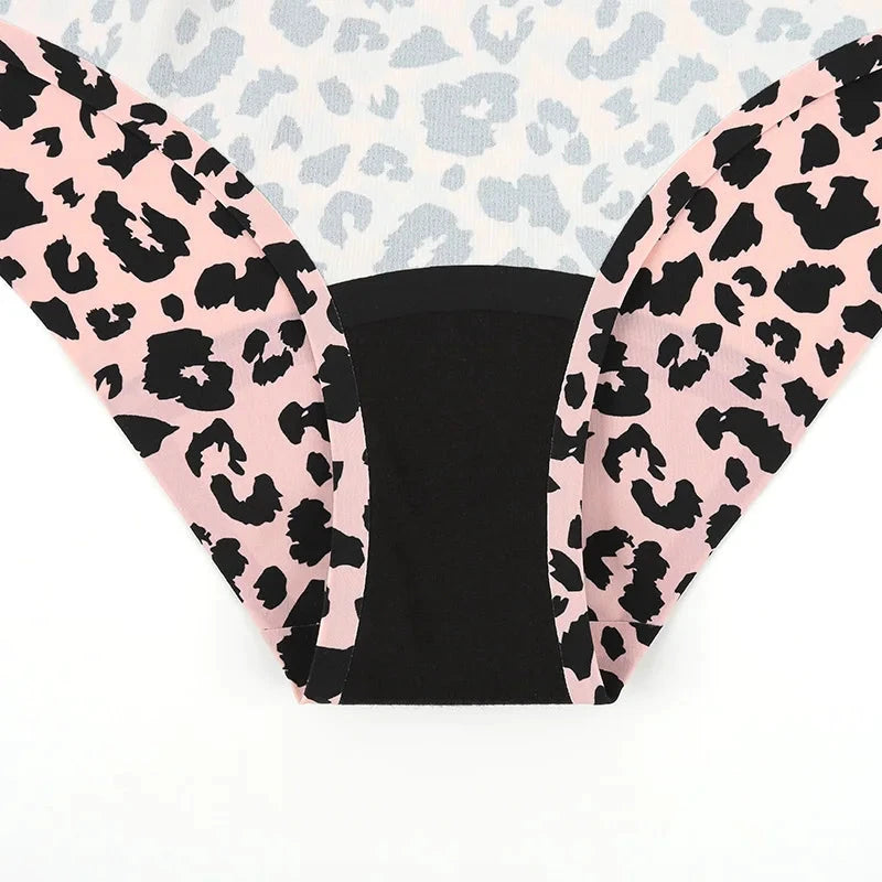 Culotte menstruelle léopard respirante étanche à 4 couches - LSDLBoutique