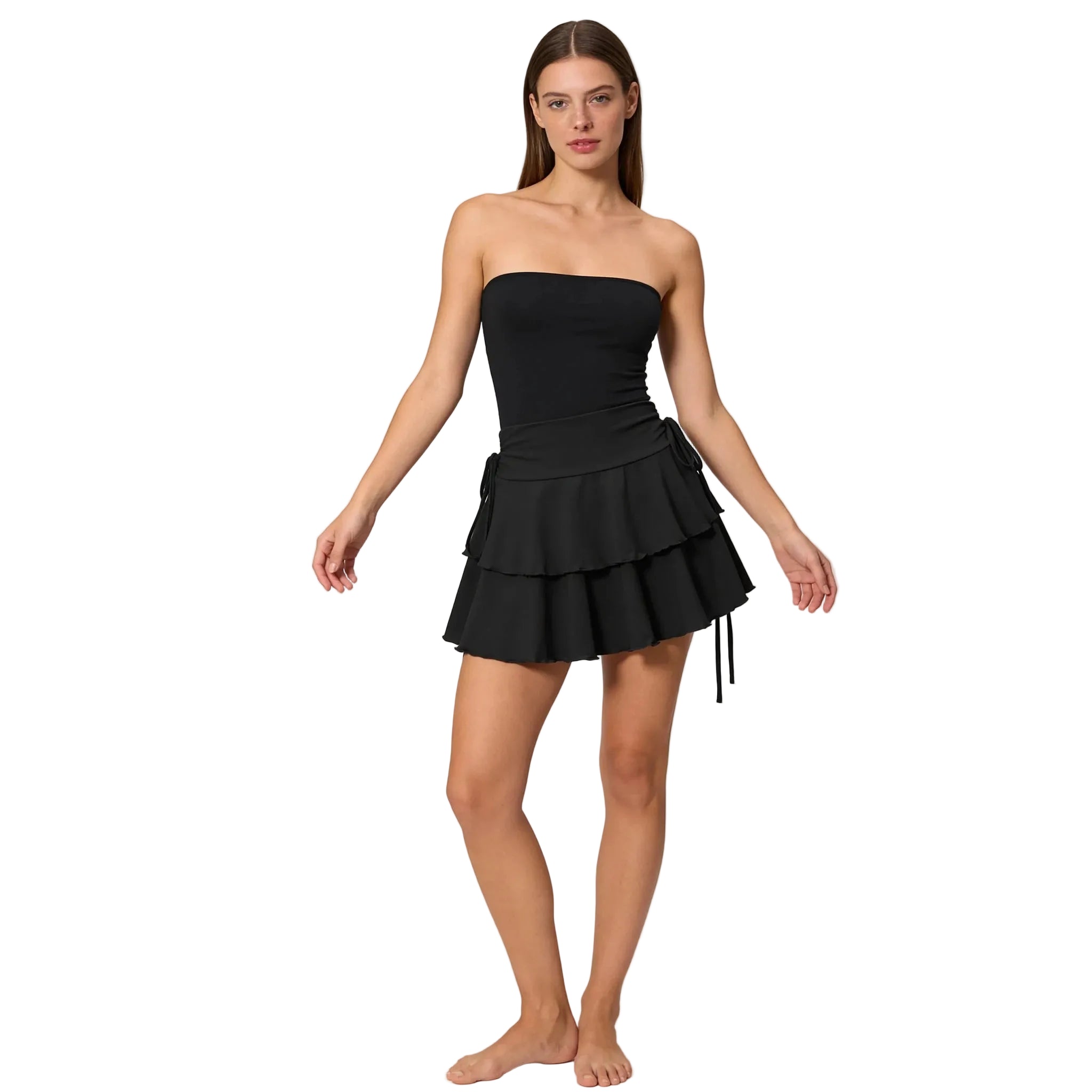 Jupe courte évasée à taille haute - LSDLBoutique