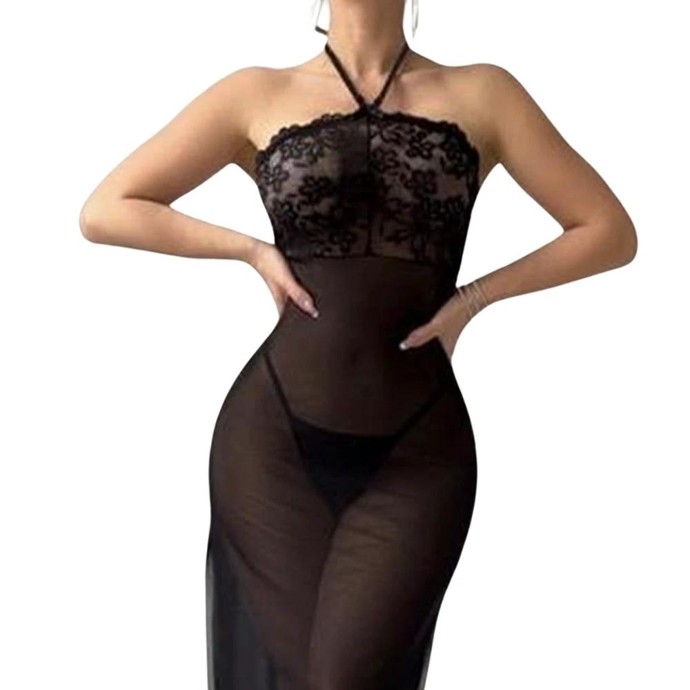 Les Secrets de Léa – Robe longue transparente en tulle – Dina - LSDLBoutique