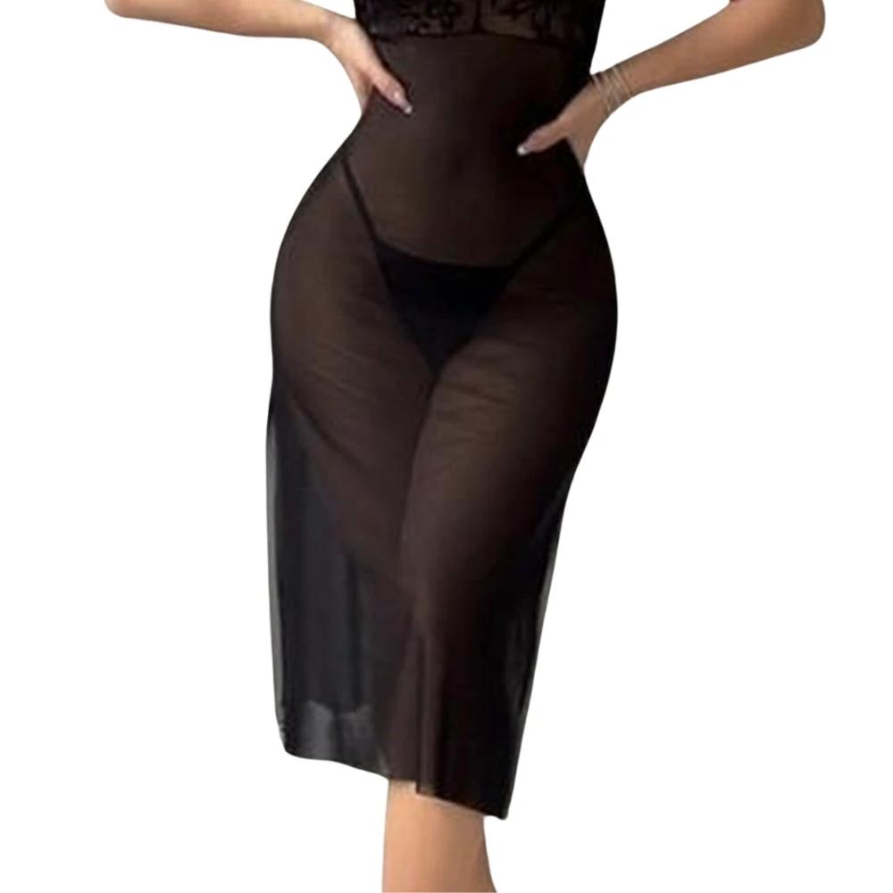 Les Secrets de Léa – Robe longue transparente en tulle – Dina - LSDLBoutique