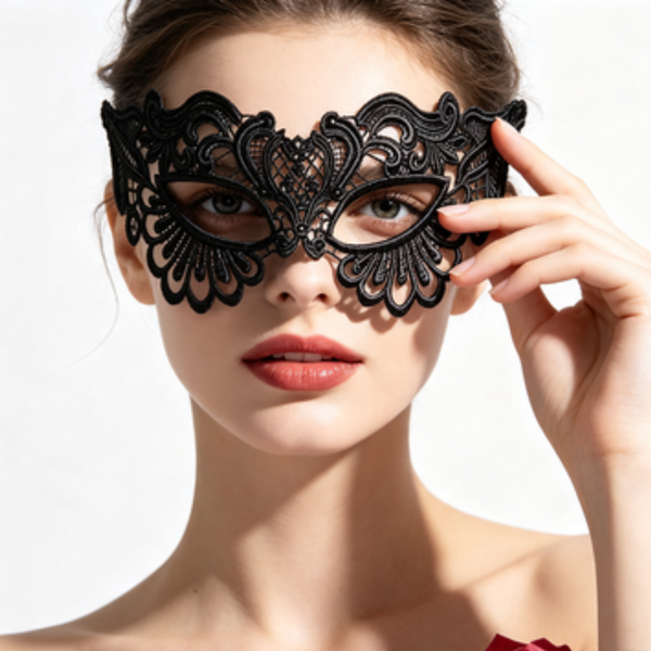 Masque de mascarade en dentelle – Loup vénitien femme | Les Secrets de Léa