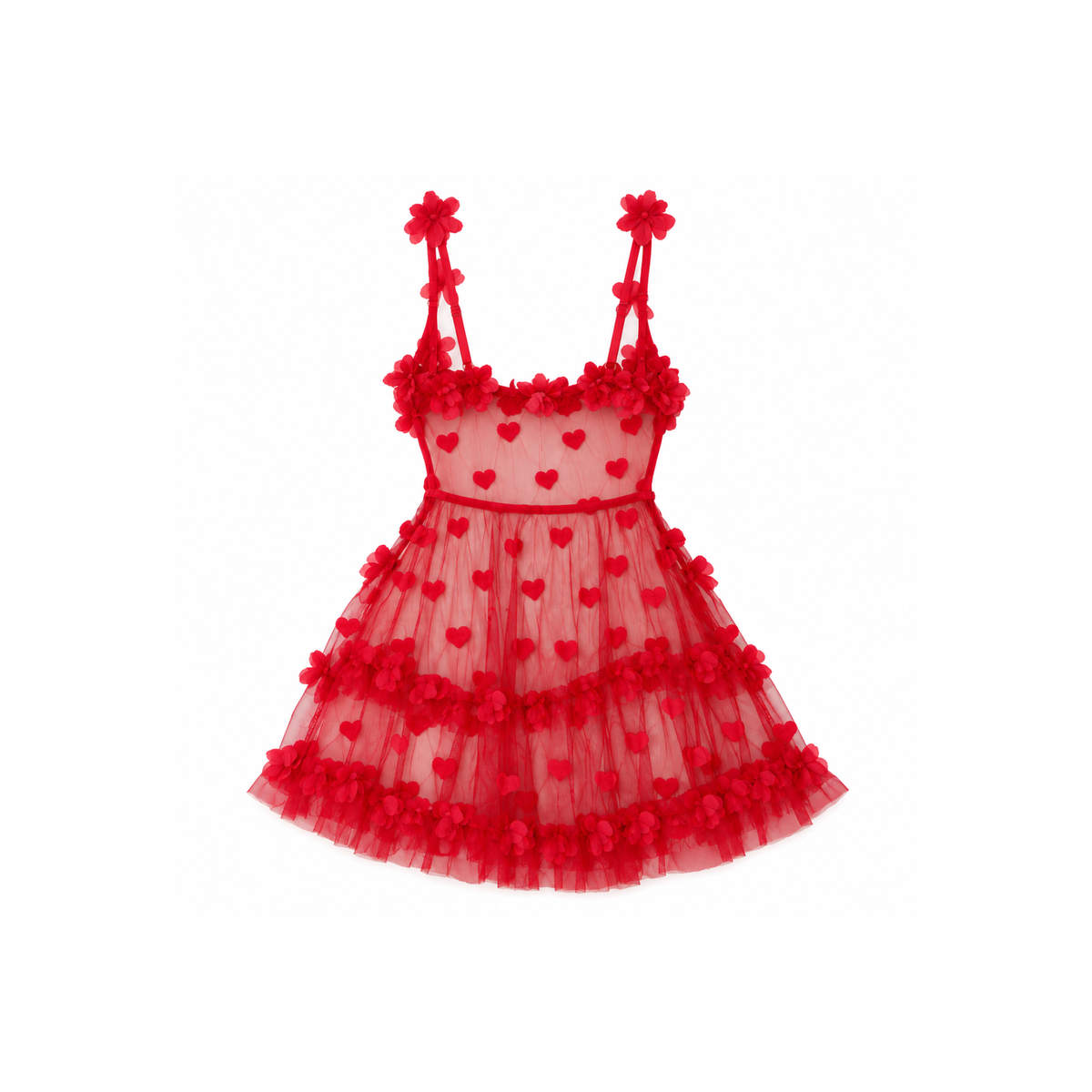 Nuisette en tulle à cœurs – Valentina