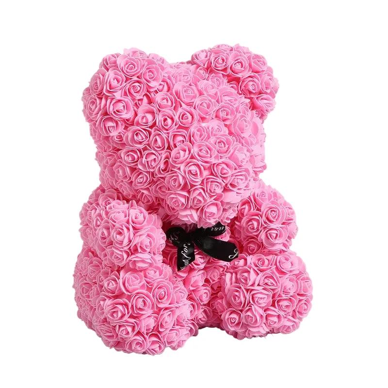 Ourson en Roses Éternelles Rouges - LSDLBoutique
