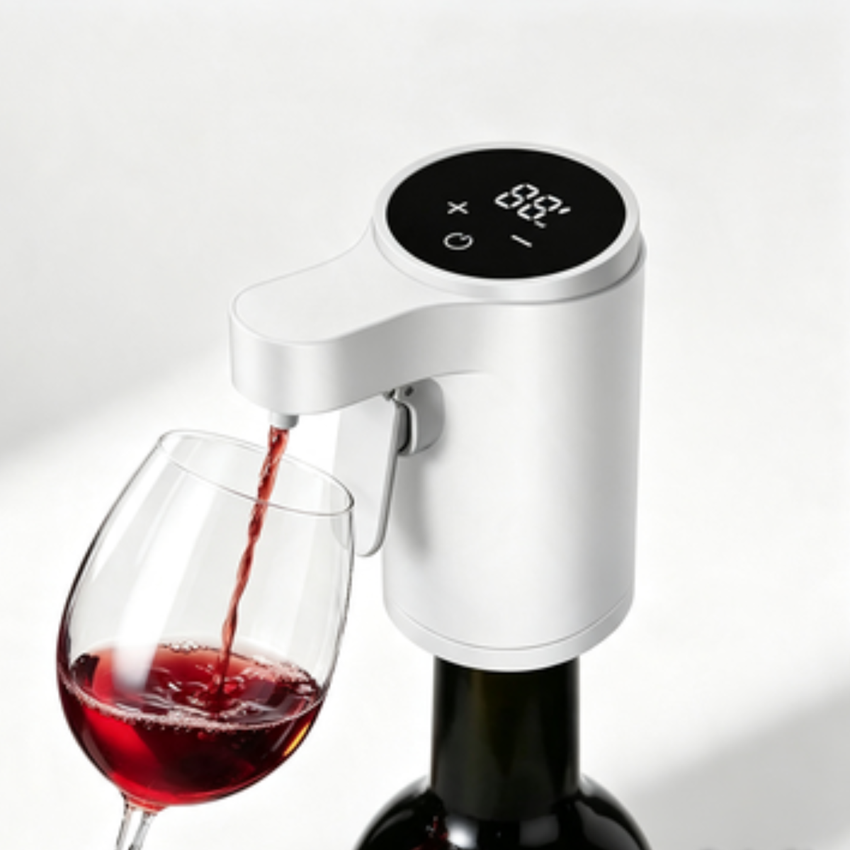 Elektrische Weinpumpe mit automatischem Belüfter und Ausgießer