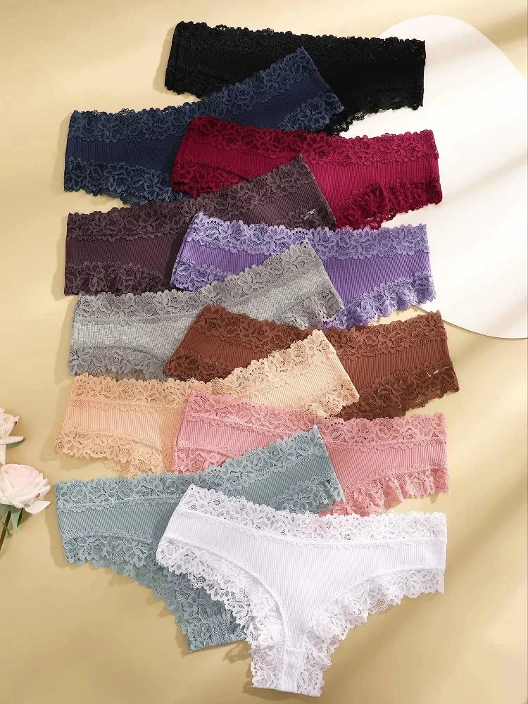 Culottes femme taille haute coton – Lot de 11 pièces