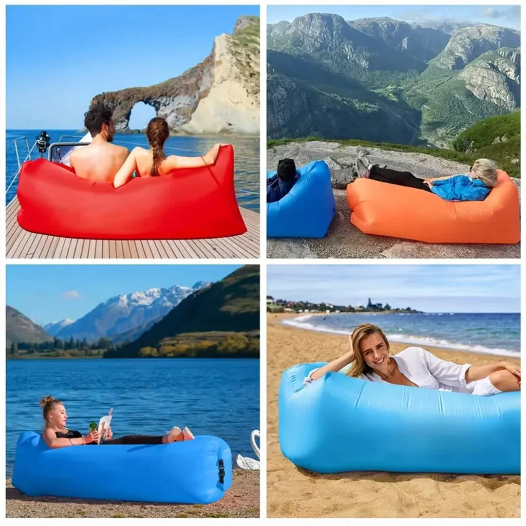 Aufblasbares Sofa – Luftsofa für Strand und Camping – mit Tasche