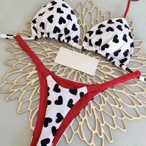 Les Secrets de Léa – Bikini imprimé G-string dos nu Ilona - LSDLBoutique