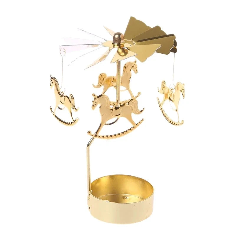 Bougeoir rotatif métal doré pour bougie chauffe-plat - LSDLBoutique