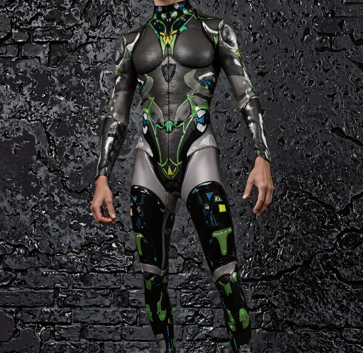 Combinaison armure robot futuriste — Costume steampunk techwear