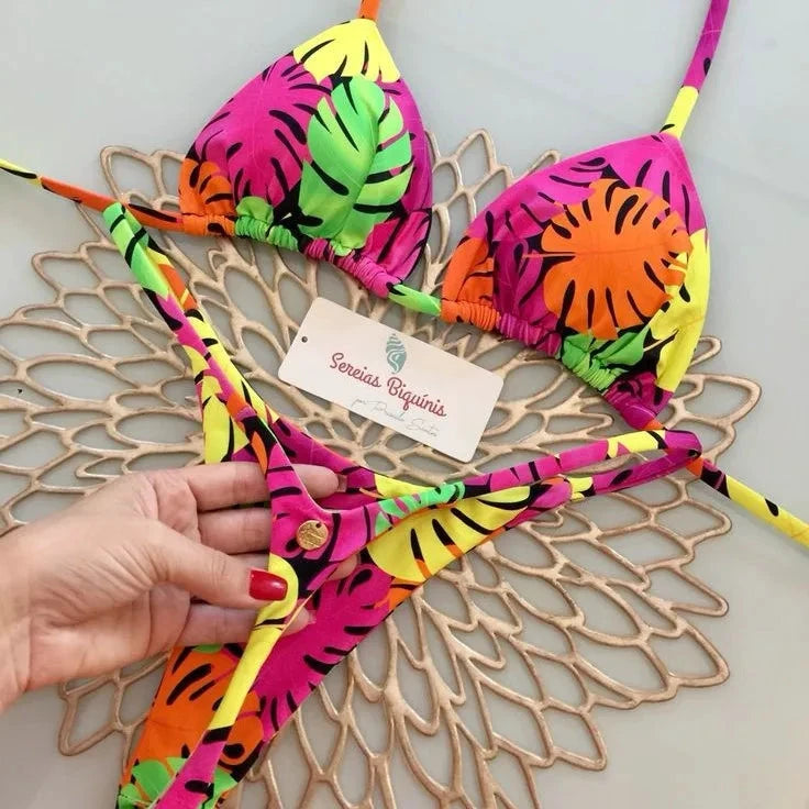 Les Secrets de Léa – Bikini imprimé G-string dos nu Ilona - LSDLBoutique