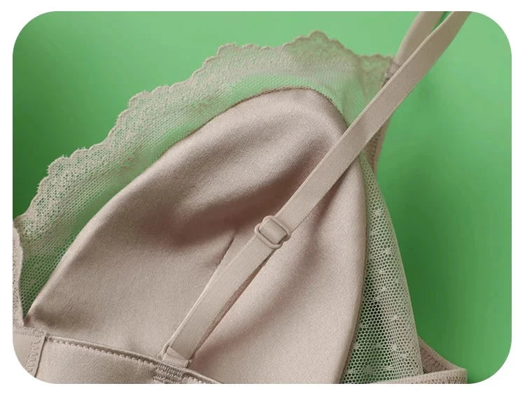 Les Secrets de Léa – Soutien-gorge triangle sans fil en soie et dentelle – Chrisalyde - LSDLBoutique