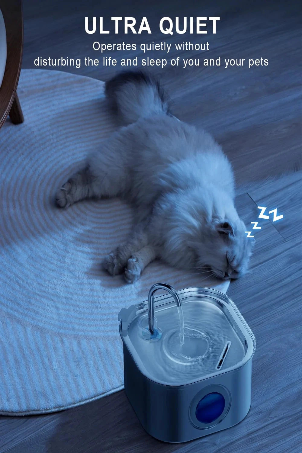 Distributeur automatique chat avec fontaine inox - LSDLBoutique