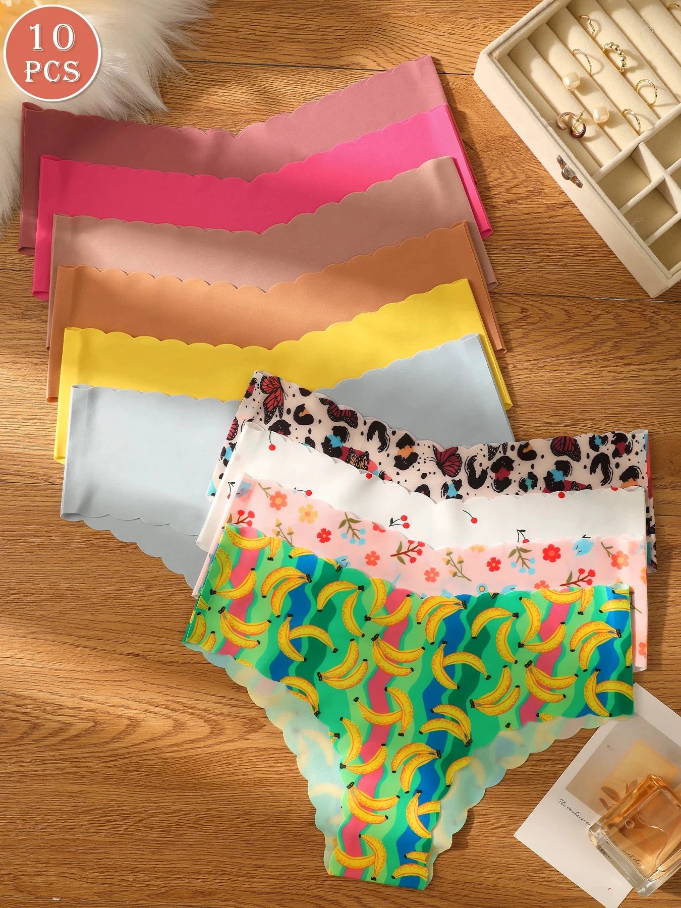 Les Secrets de Léa – Lot de 10 Culottes sans couture triangle ondulé – Flavie - LSDLBoutique
