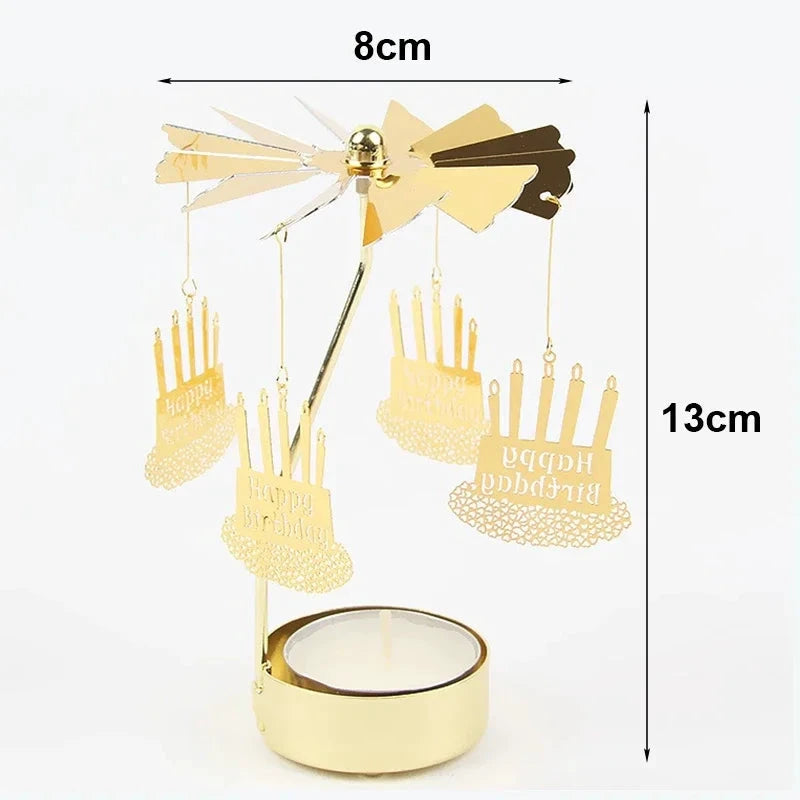 Bougeoir rotatif métal doré pour bougie chauffe-plat - LSDLBoutique