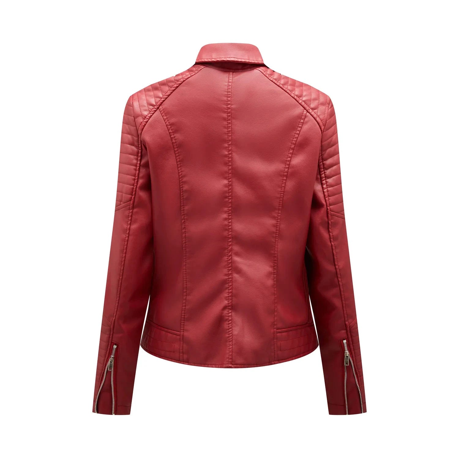 Veste Courte en Cuir Femme – Style Moto