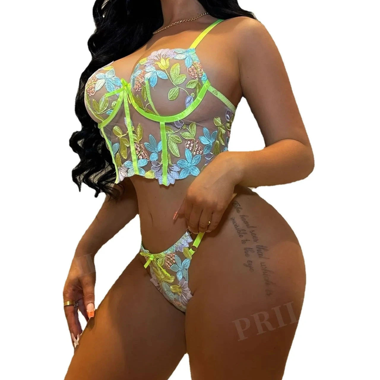 Les Secrets de Léa – Ensemble Lingerie Florale Broderie – Pimpy - LSDLBoutique